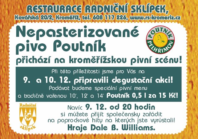 Degustace piv pivovaru Poutník